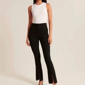 Abercrombie & Fitch Black Split Hem Pants